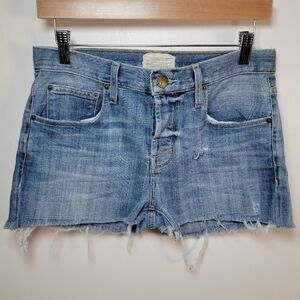 Current/Elliott Unisex Button-Fly Denim Shorts Women's 26 / Men's 29
